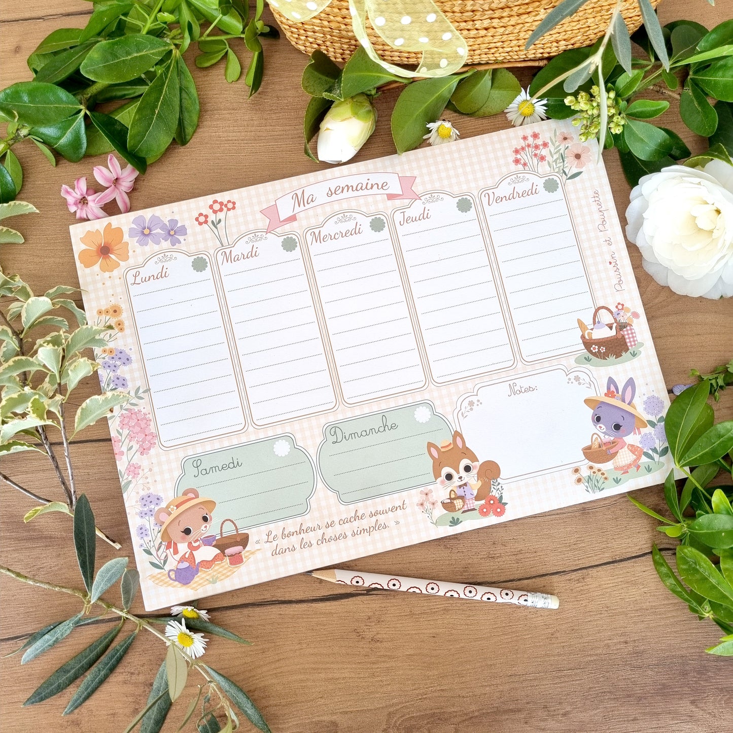 SEMAINIER A4 - "PETIT PICNIC"