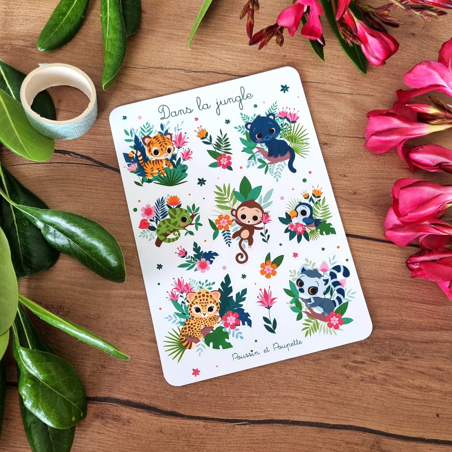 PLANCHE STICKERS - DANS LA JUNGLE