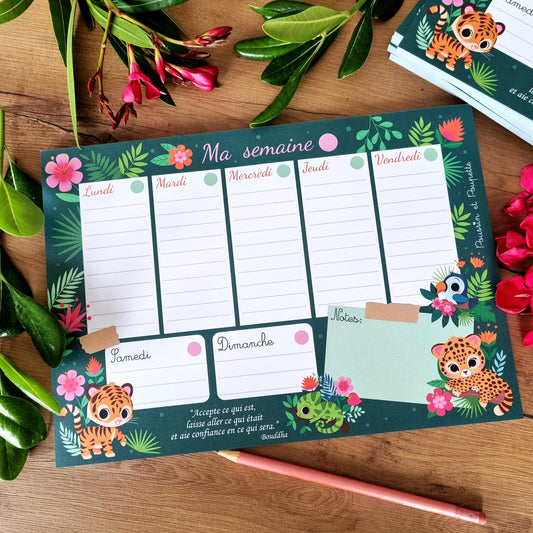 SEMAINIER A4 - DANS LA JUNGLE