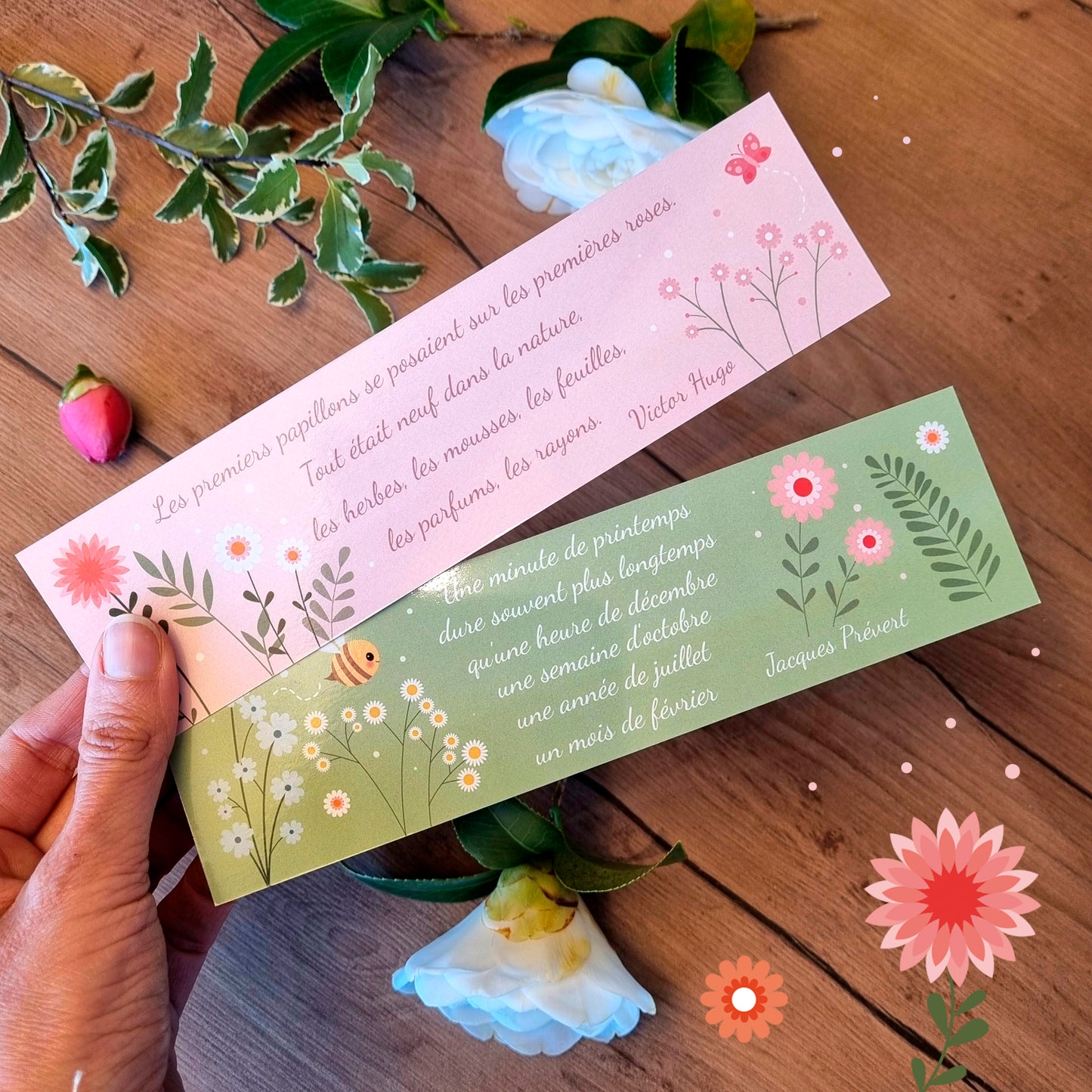 LOT 2 MARQUE-PAGES - SPRING GARDEN