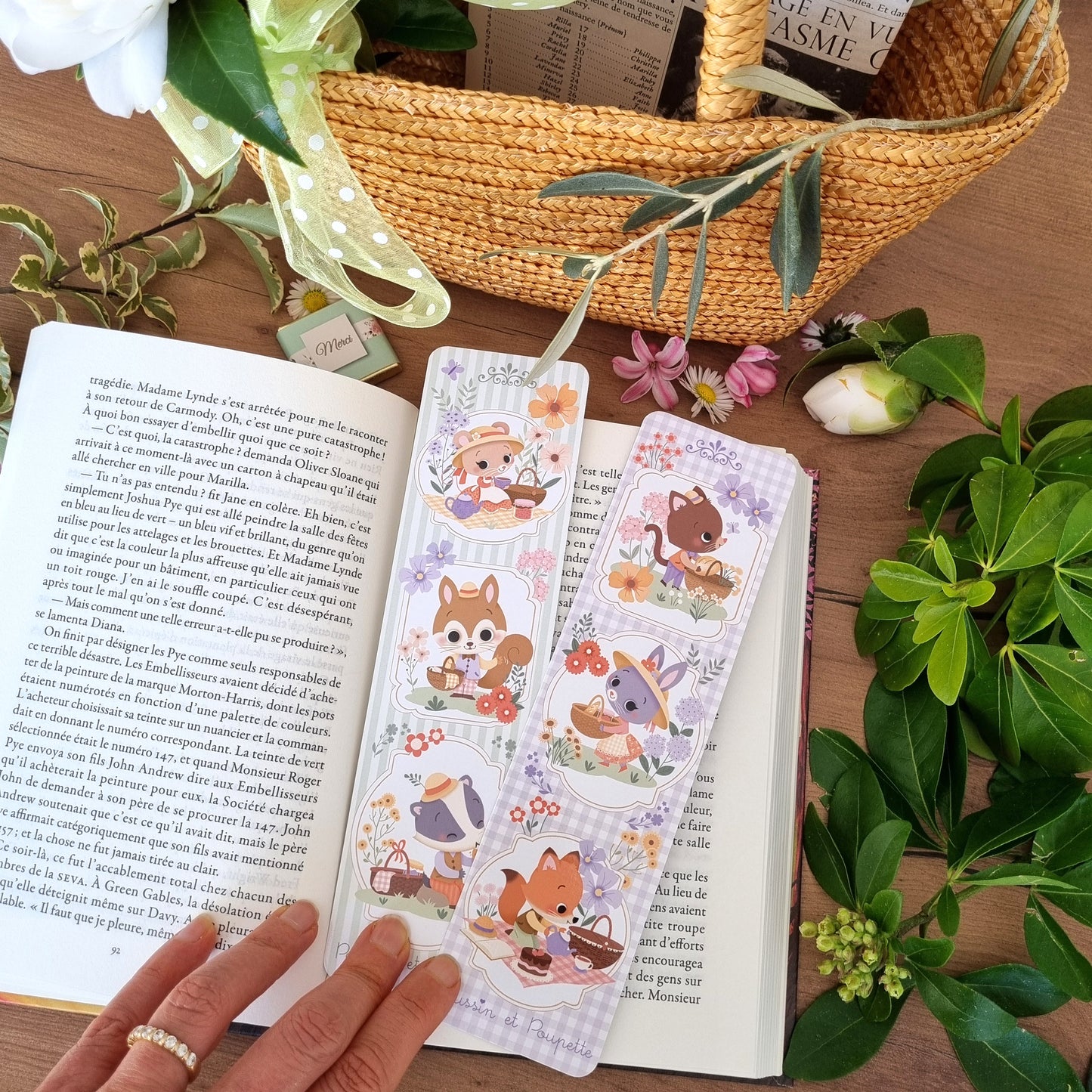 LOT 2 MARQUE-PAGES - "PETIT PICNIC"