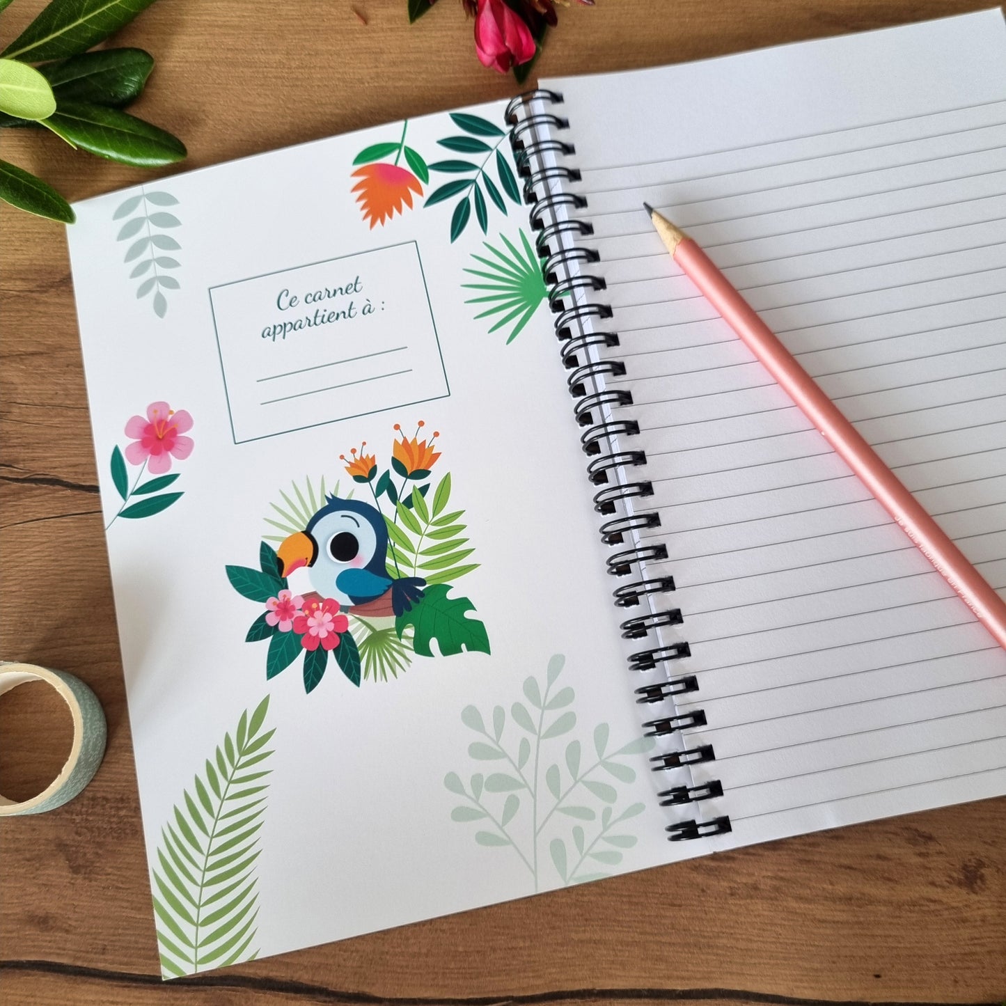 CARNET DE NOTES A5 - DANS LA JUNGLE