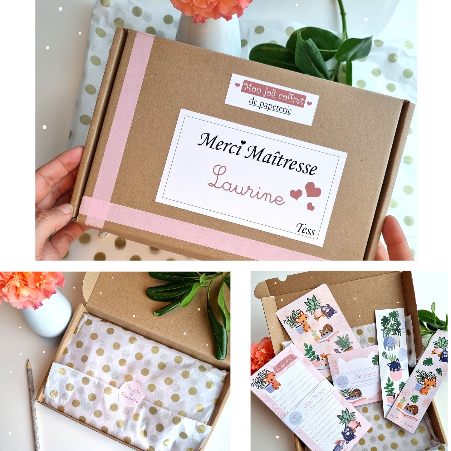 COFFRET CADEAU/MERCI-CHATS ET PLANTES