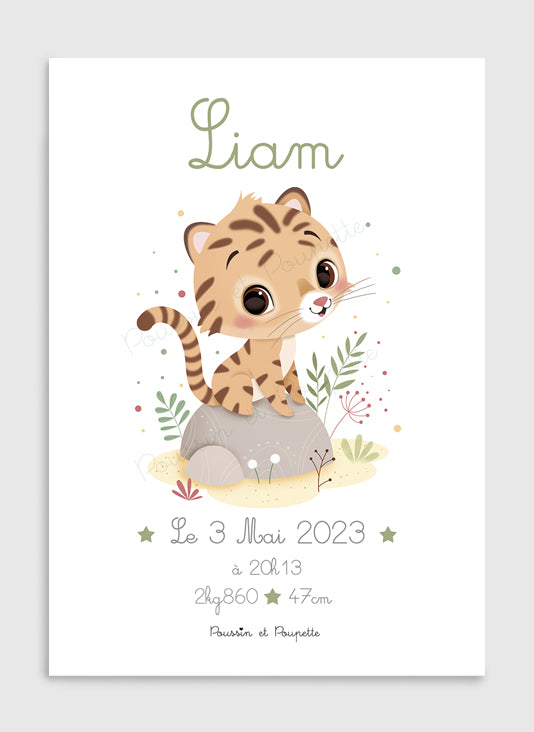 AFFICHE - NAISSANCE TIGRE