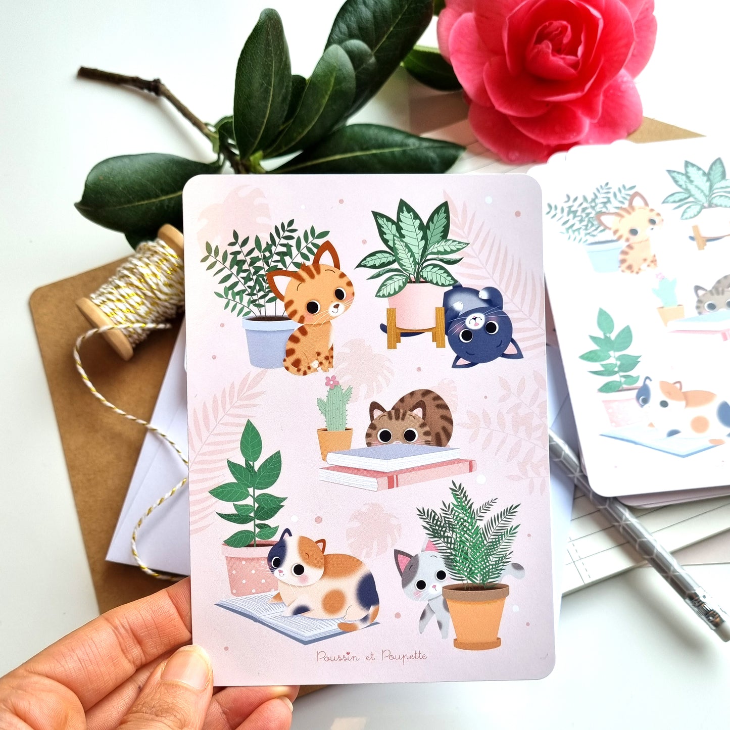 CARTE - CHATS ET PLANTES