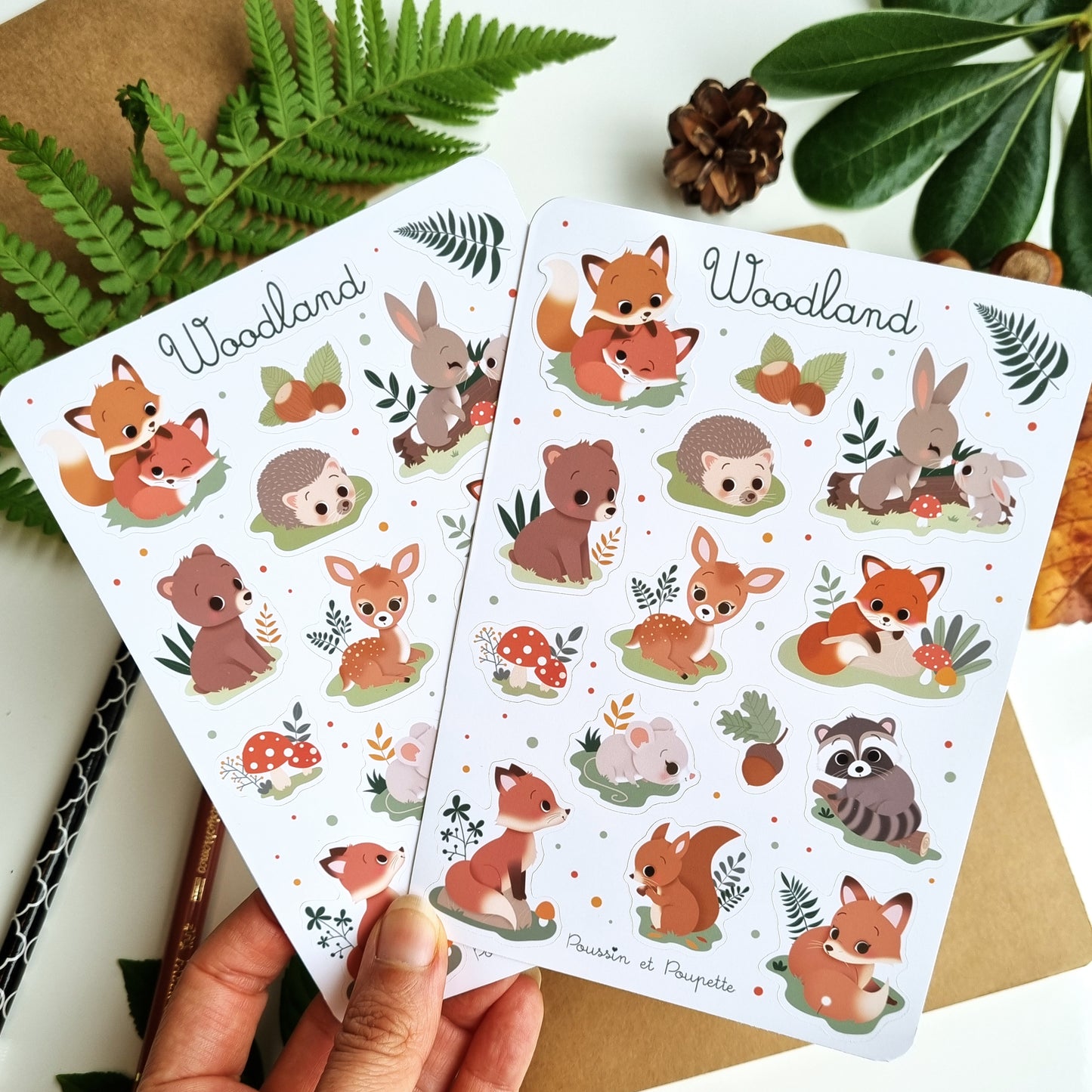 PLANCHE STICKERS - DANS LES BOIS