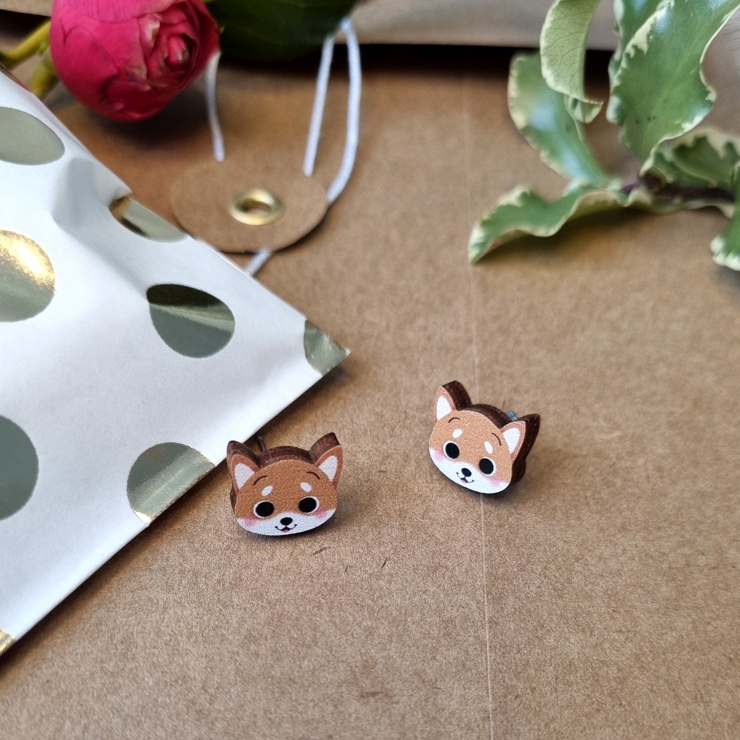 BOUCLES D'OREILLE - PETIT SHIBA