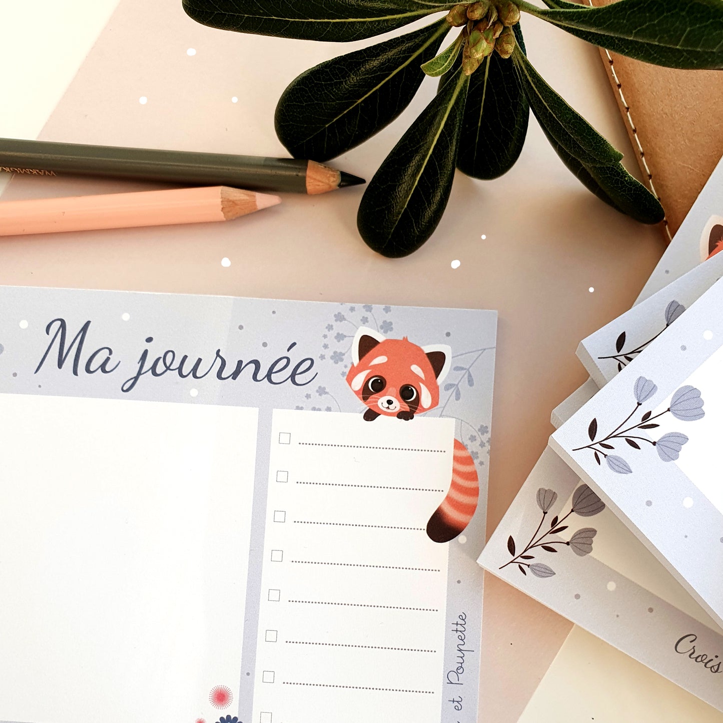 PLANNER A5 JOURNALIER - PETIT PANDA ROUX