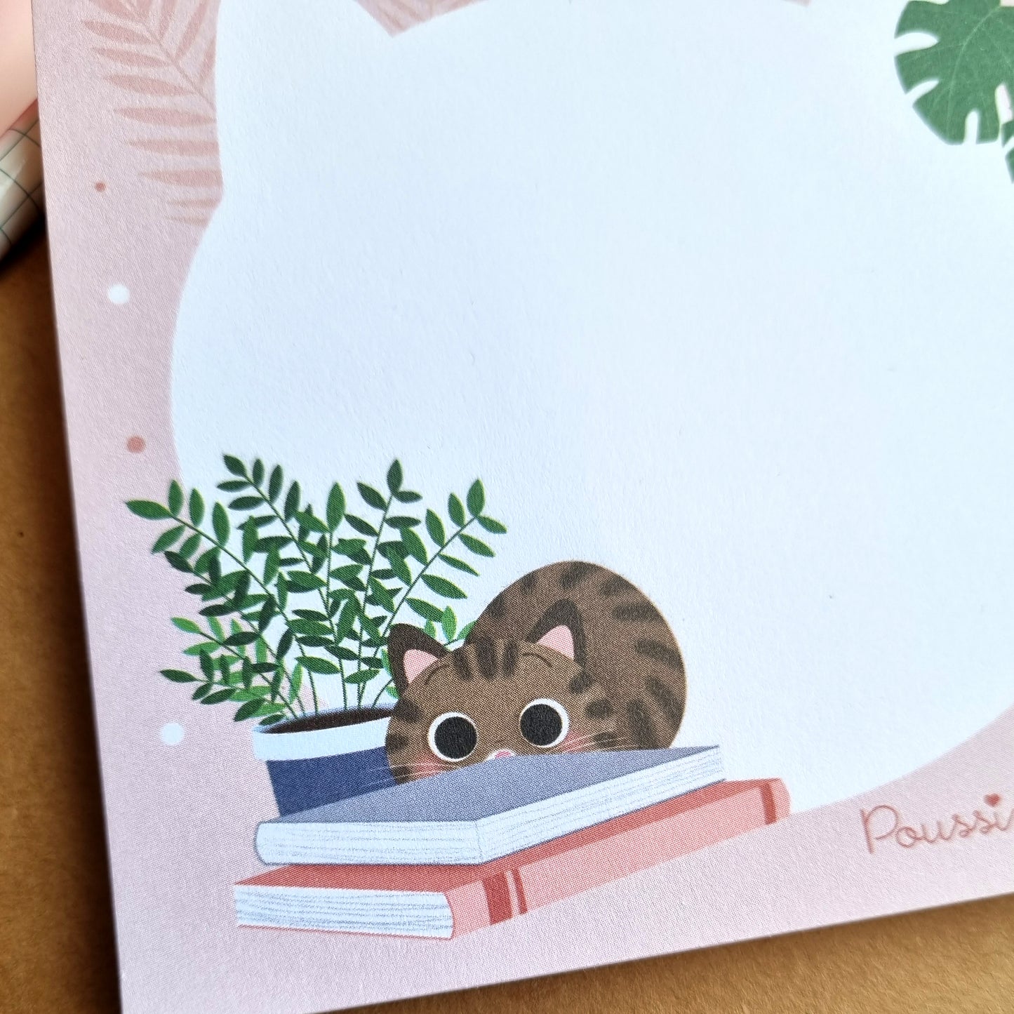 BLOC CARRE A6 - CHATS ET PLANTES