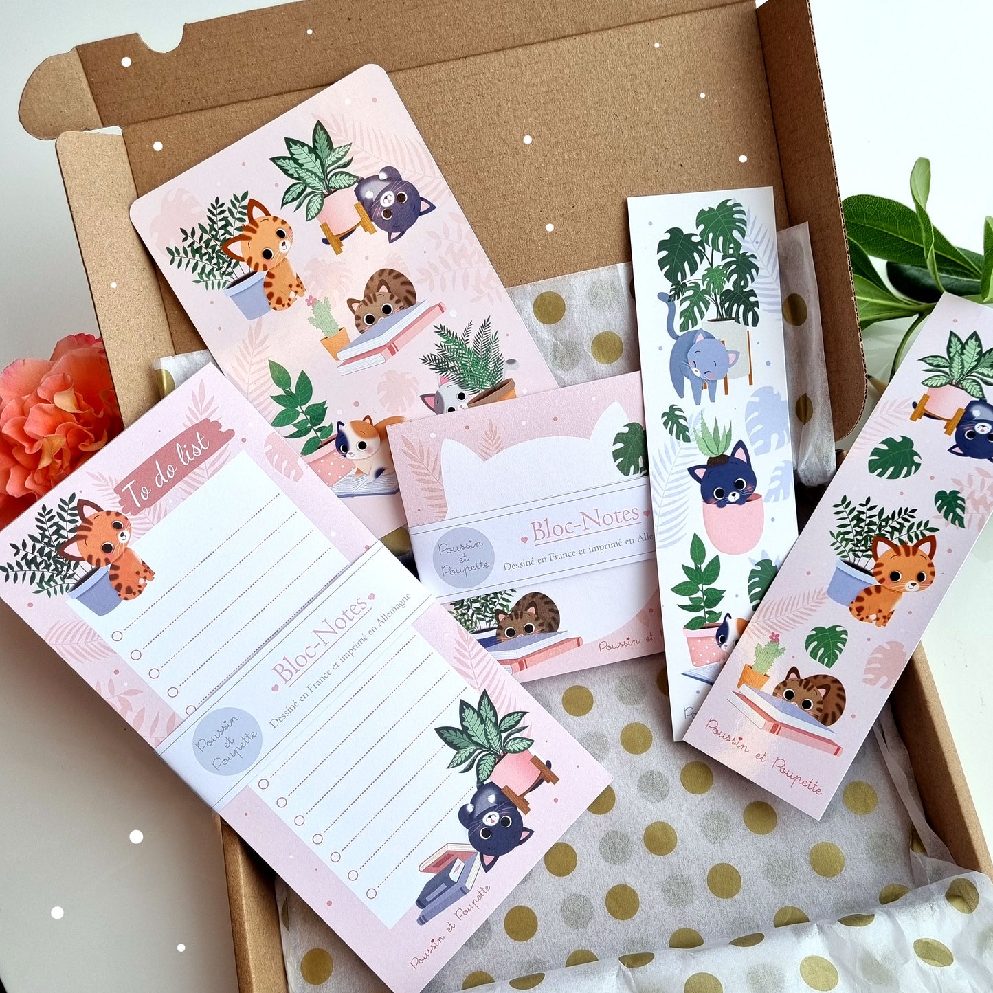 COFFRET CADEAU/MERCI-CHATS ET PLANTES