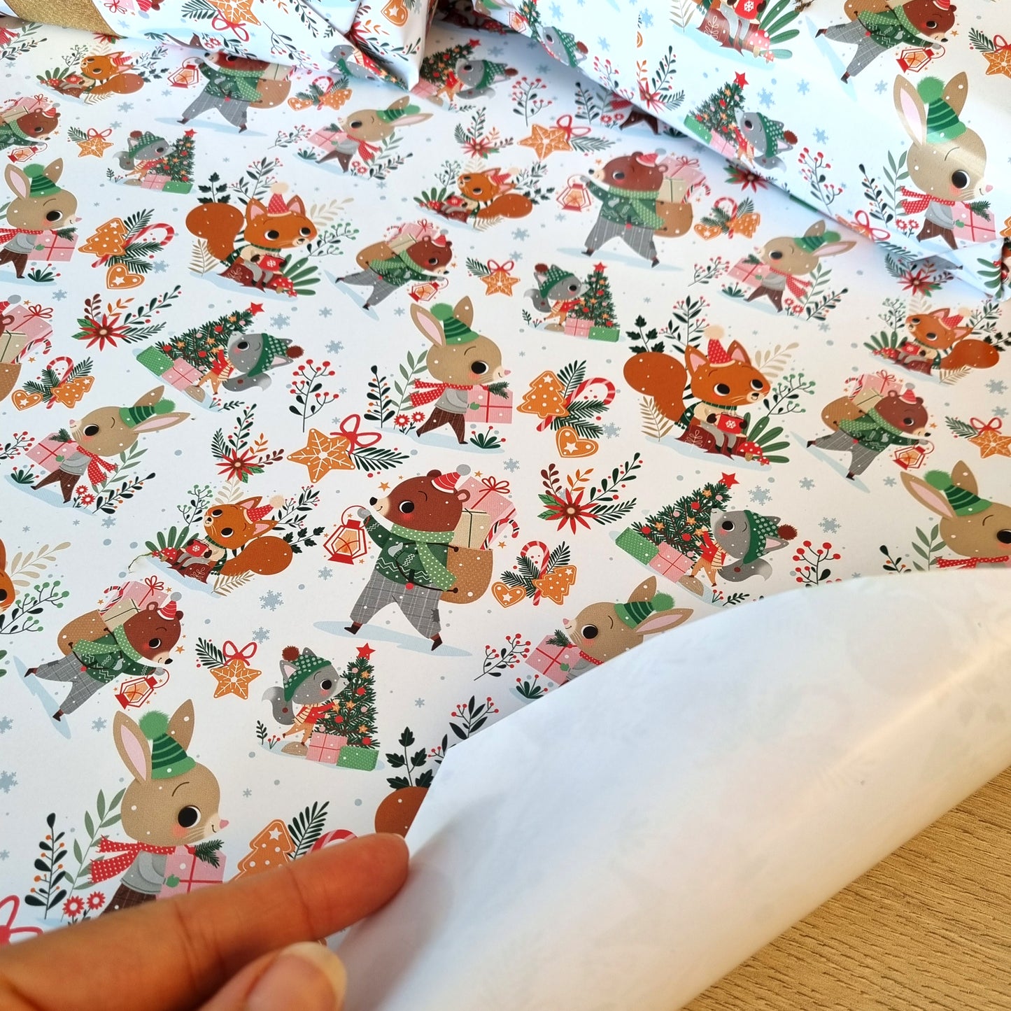 PAPIER CADEAU NOEL - PETITS FLOCONS