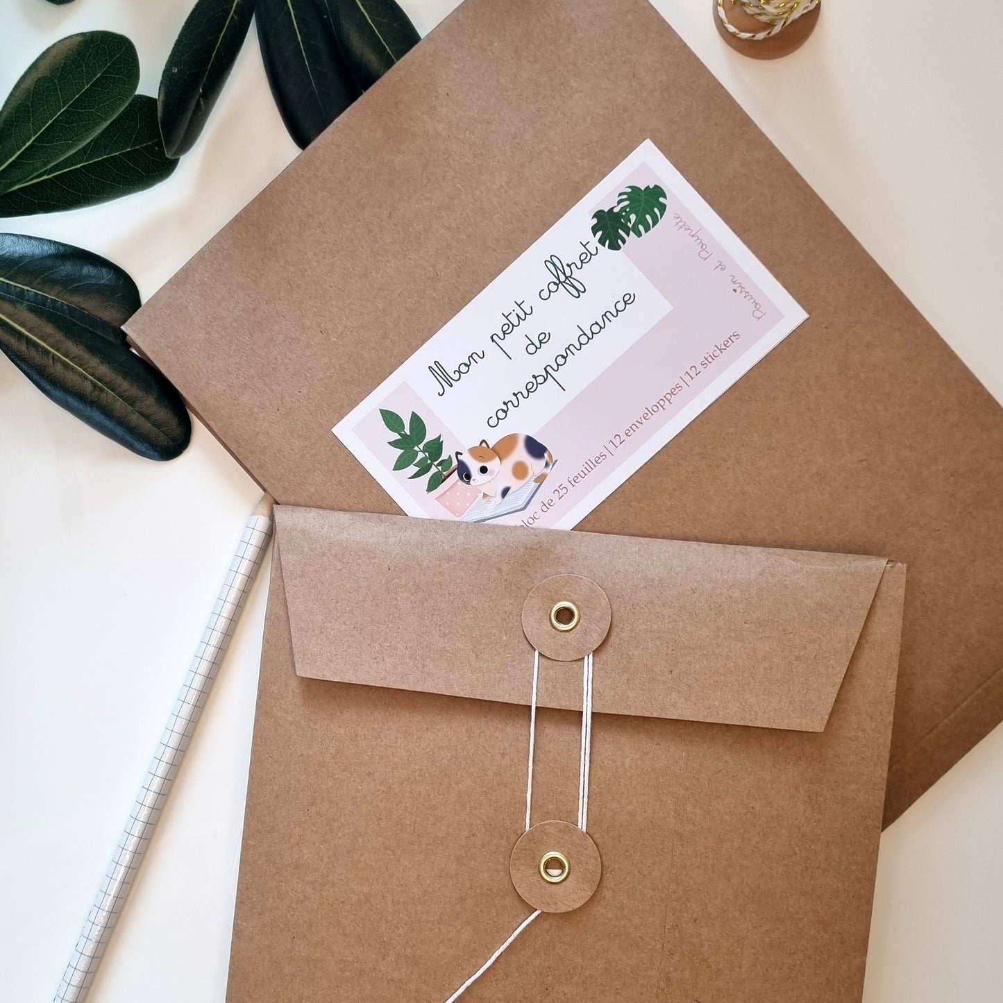 SET DE CORRESPONDANCE - CHATS ET PLANTES