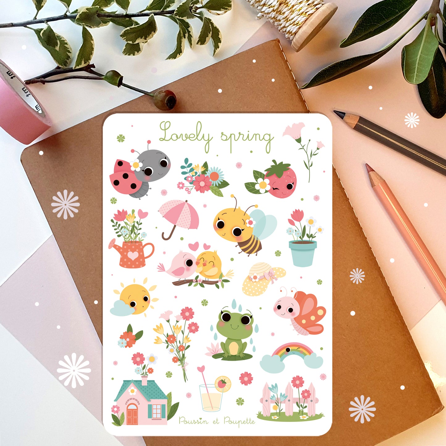 PLANCHE STICKERS - LOVELY SPRING