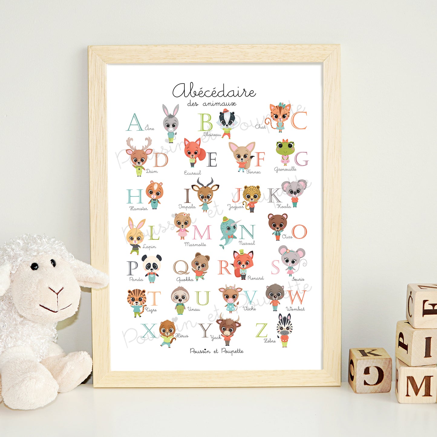 AFFICHE - ABECEDAIRE DES ANIMAUX