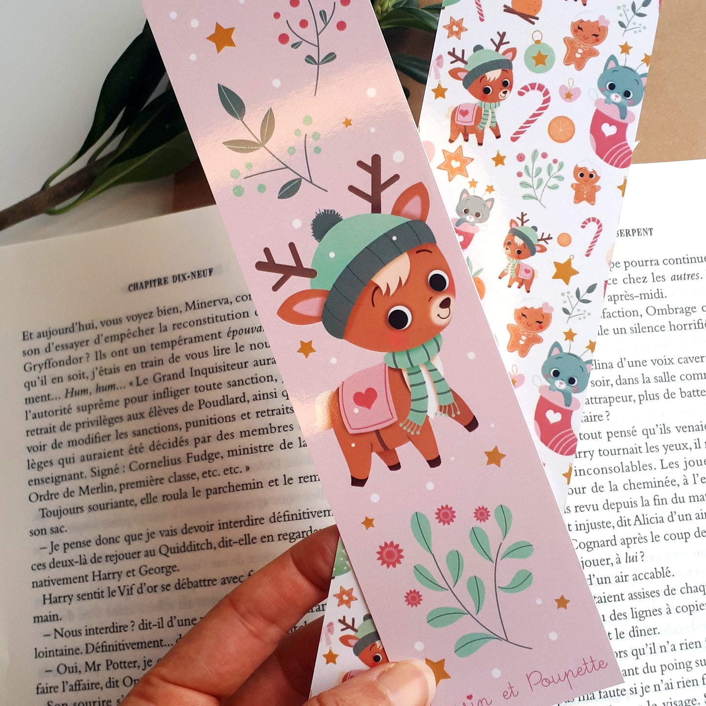 MARQUE-PAGES NOEL - PETIT RENNE