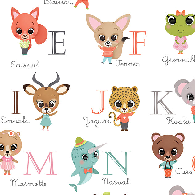 AFFICHE - ABECEDAIRE DES ANIMAUX
