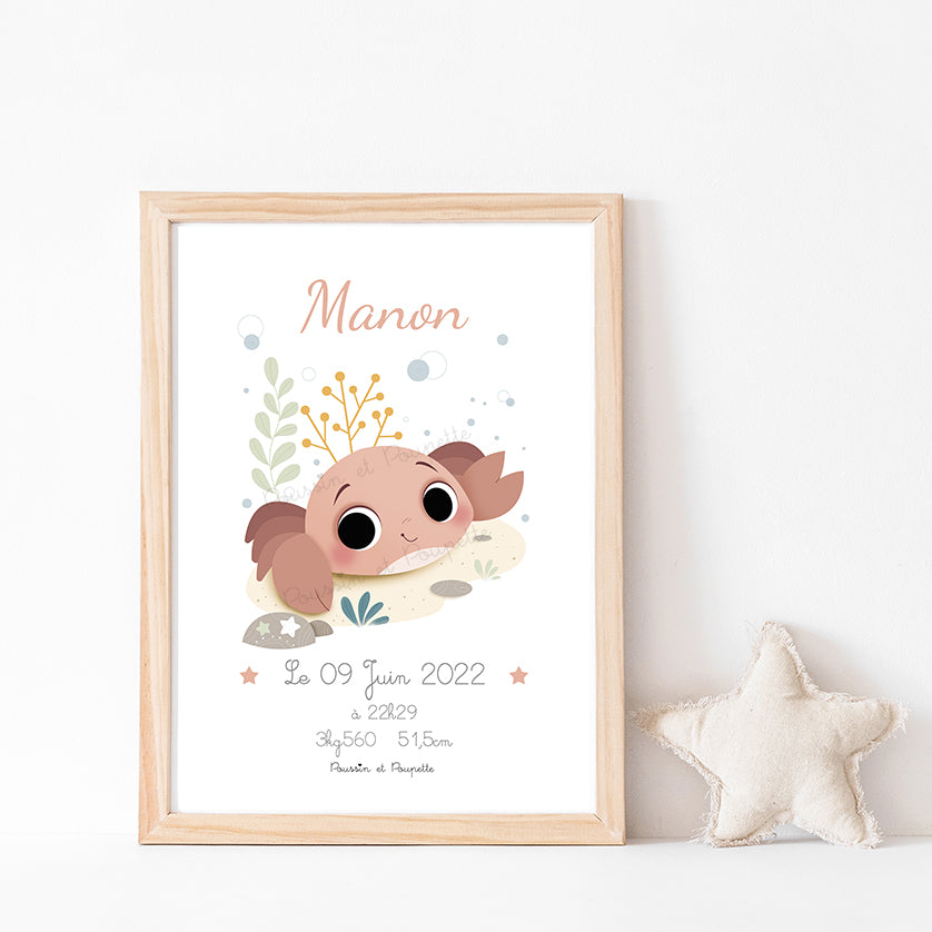 AFFICHE - NAISSANCE CRABE