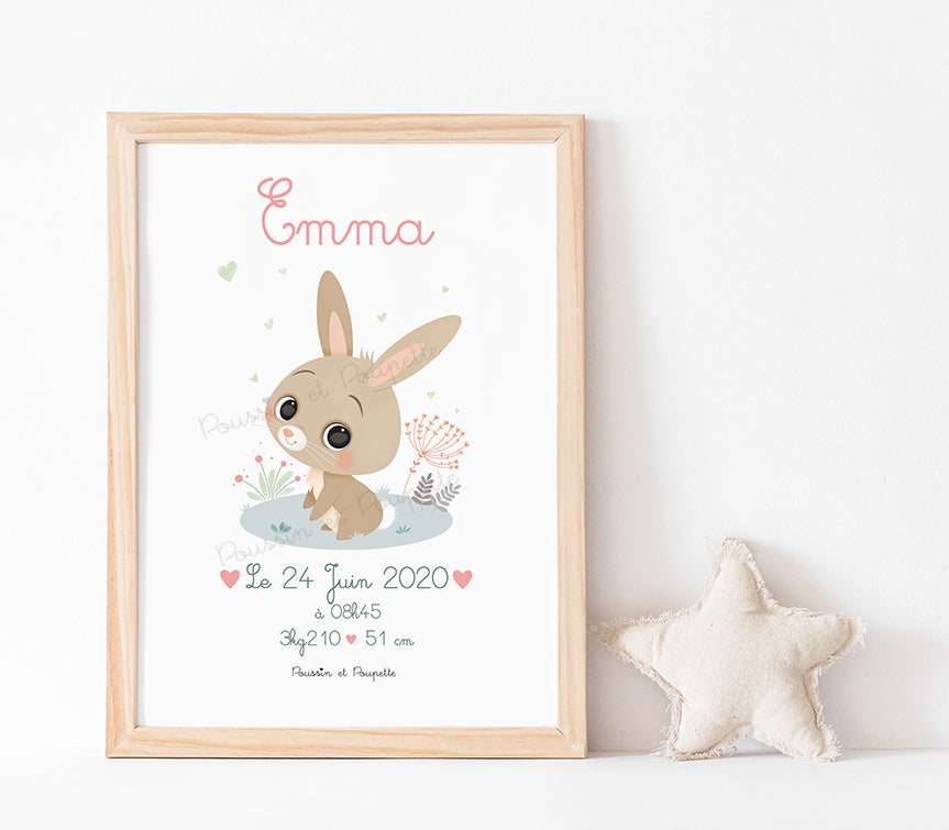 AFFICHE - NAISSANCE LAPIN