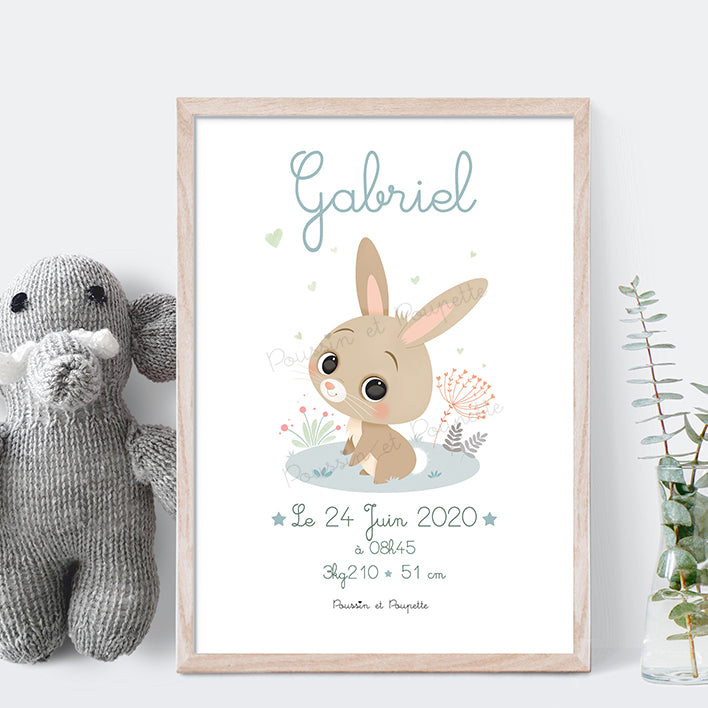 AFFICHE - NAISSANCE LAPIN