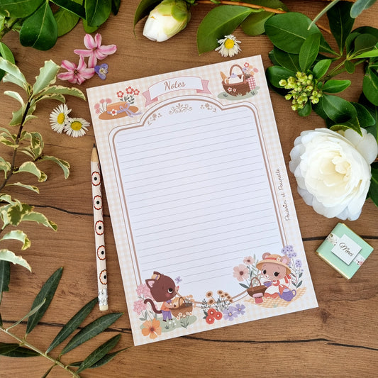 BLOC NOTES A5 - "PETIT PICNIC "