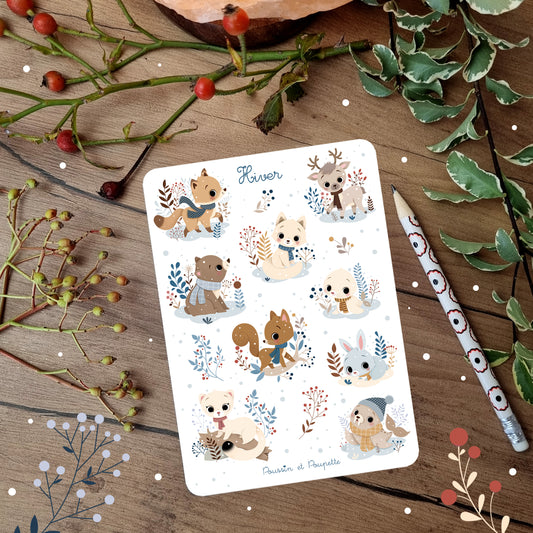 PLANCHE STICKERS - HIVER