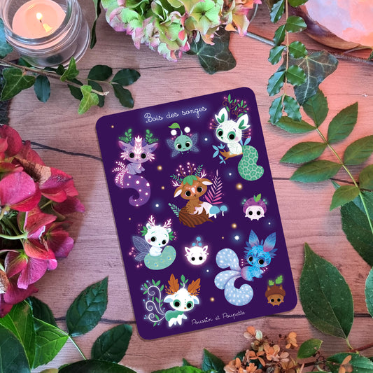 PLANCHE STICKERS - BOIS DES SONGES
