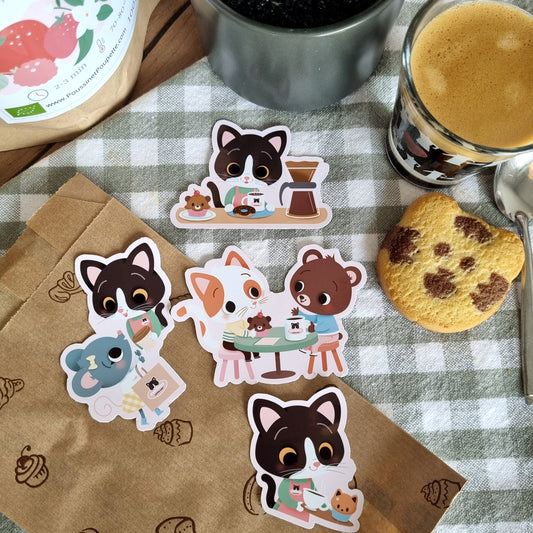 STICKERS VINYLE  - "COFFEE SHOP"