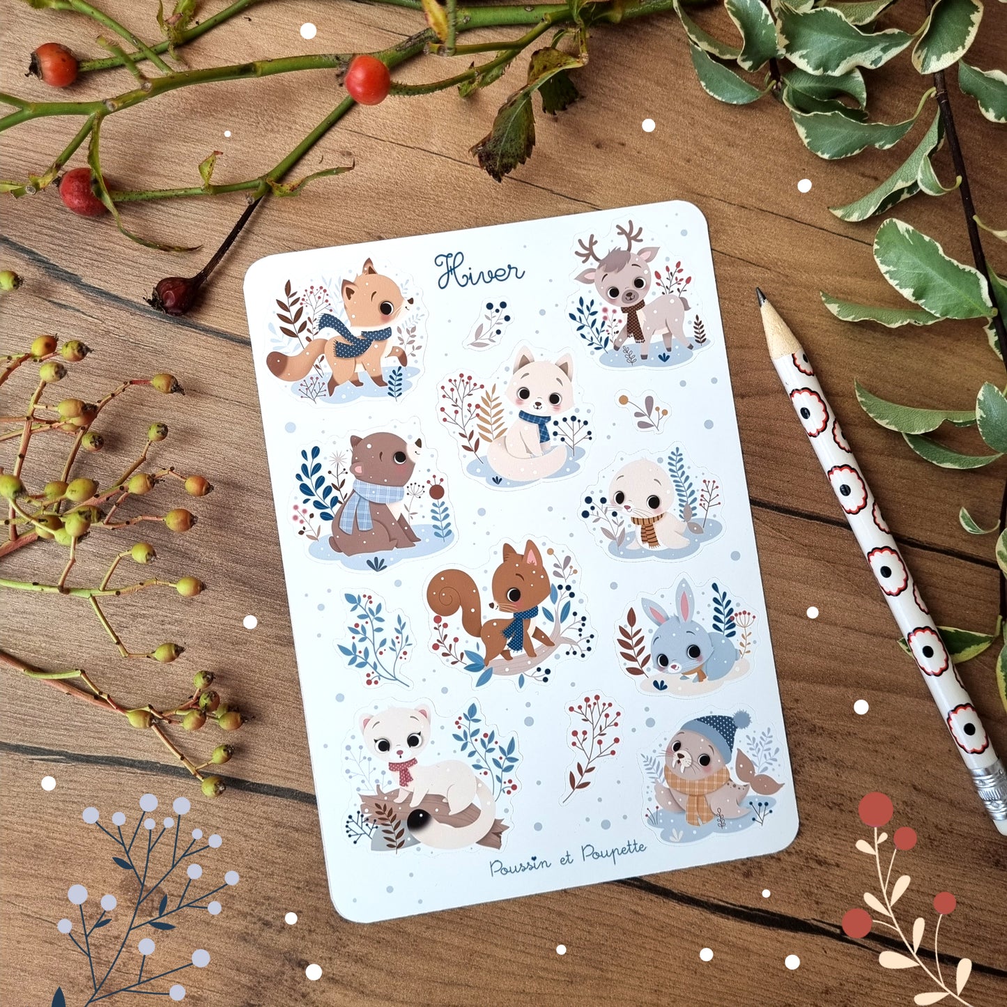 PLANCHE STICKERS - HIVER