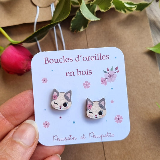 BOUCLES D'OREILLE - PETIT CHAT
