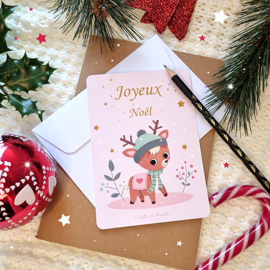 CARTE DE NOEL - PETIT RENNE