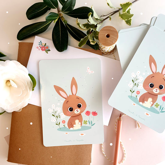 CARTE -  PETIT LAPIN