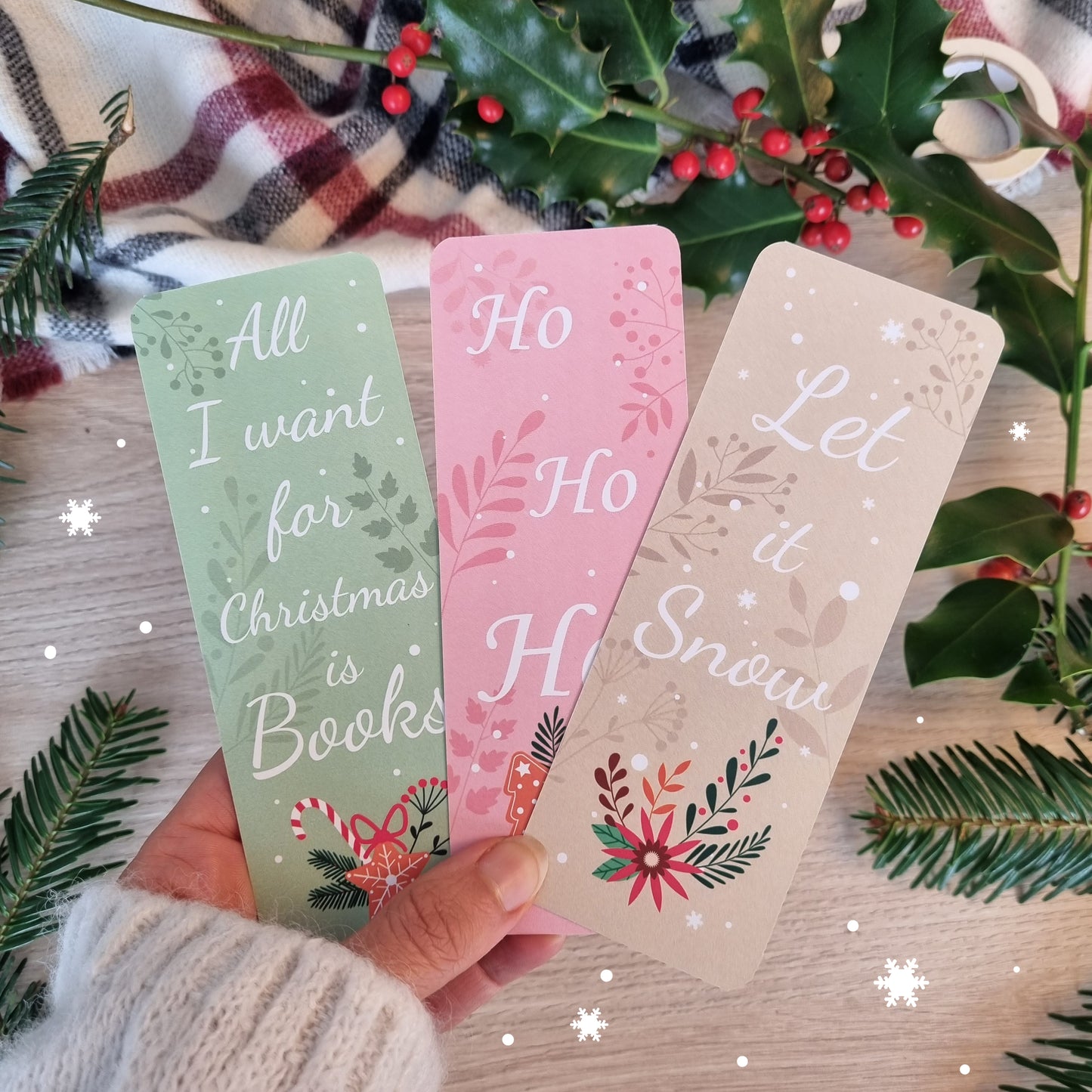 LOT 3 MARQUE-PAGES DE POCHE - PETIT FLOCONS