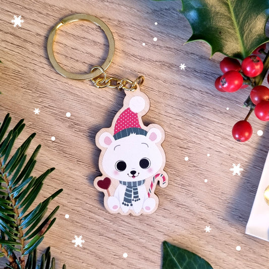 PORTE-CLES DE NOEL - PETIT OURSON