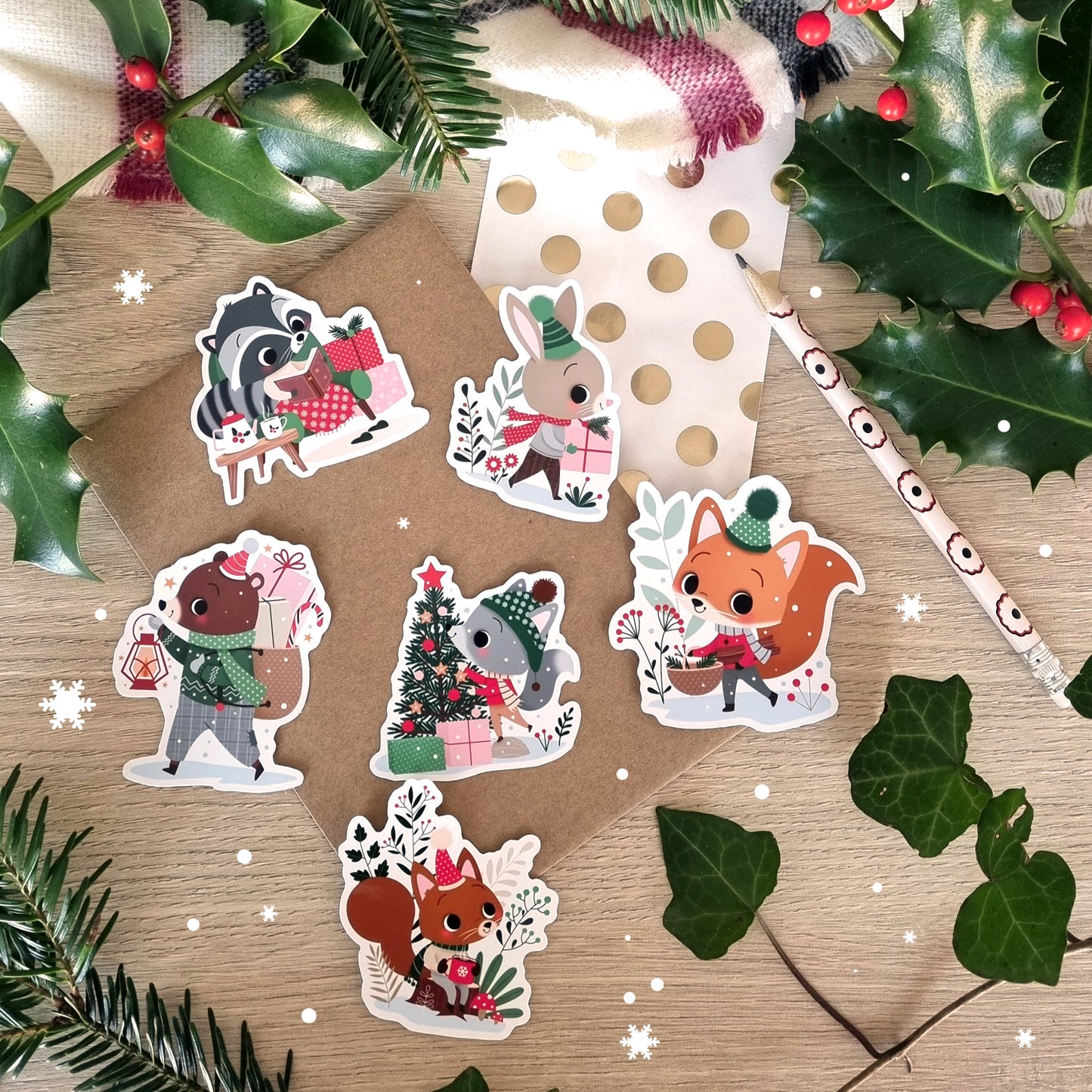 STICKERS VINYLE  NOEL - PETITS FLOCONS