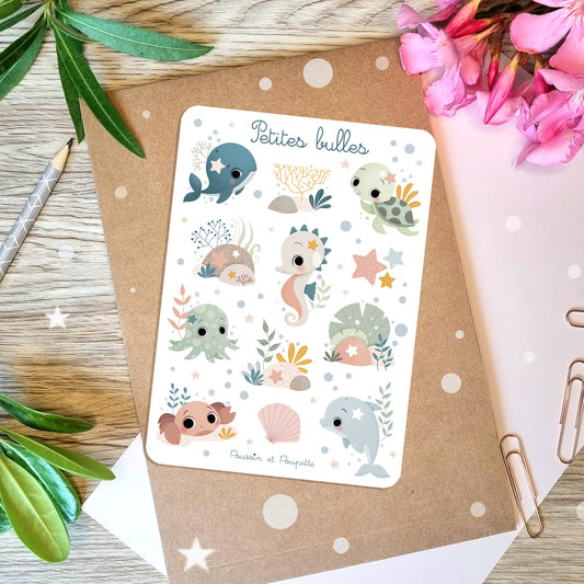 PLANCHE STICKERS - PETITES BULLES