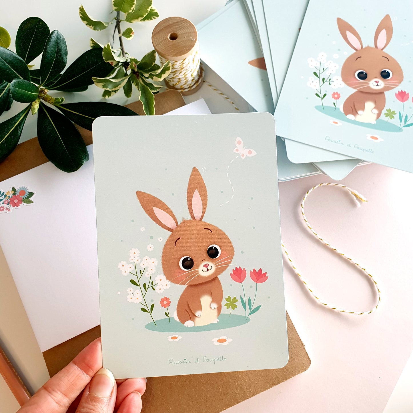 CARTE -  PETIT LAPIN