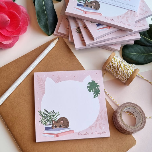 BLOC CARRE A6 - CHATS ET PLANTES