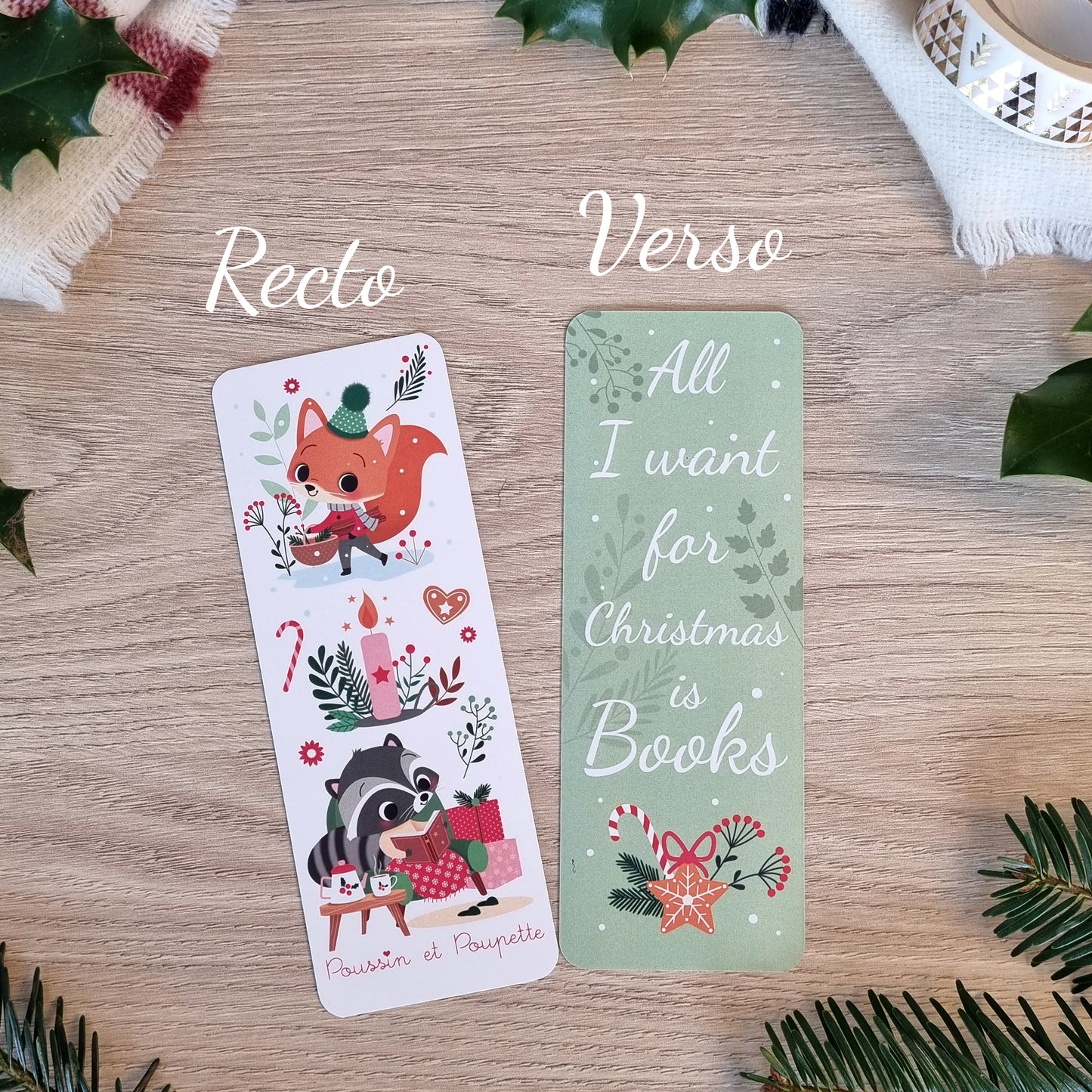 LOT 3 MARQUE-PAGES DE POCHE - PETIT FLOCONS