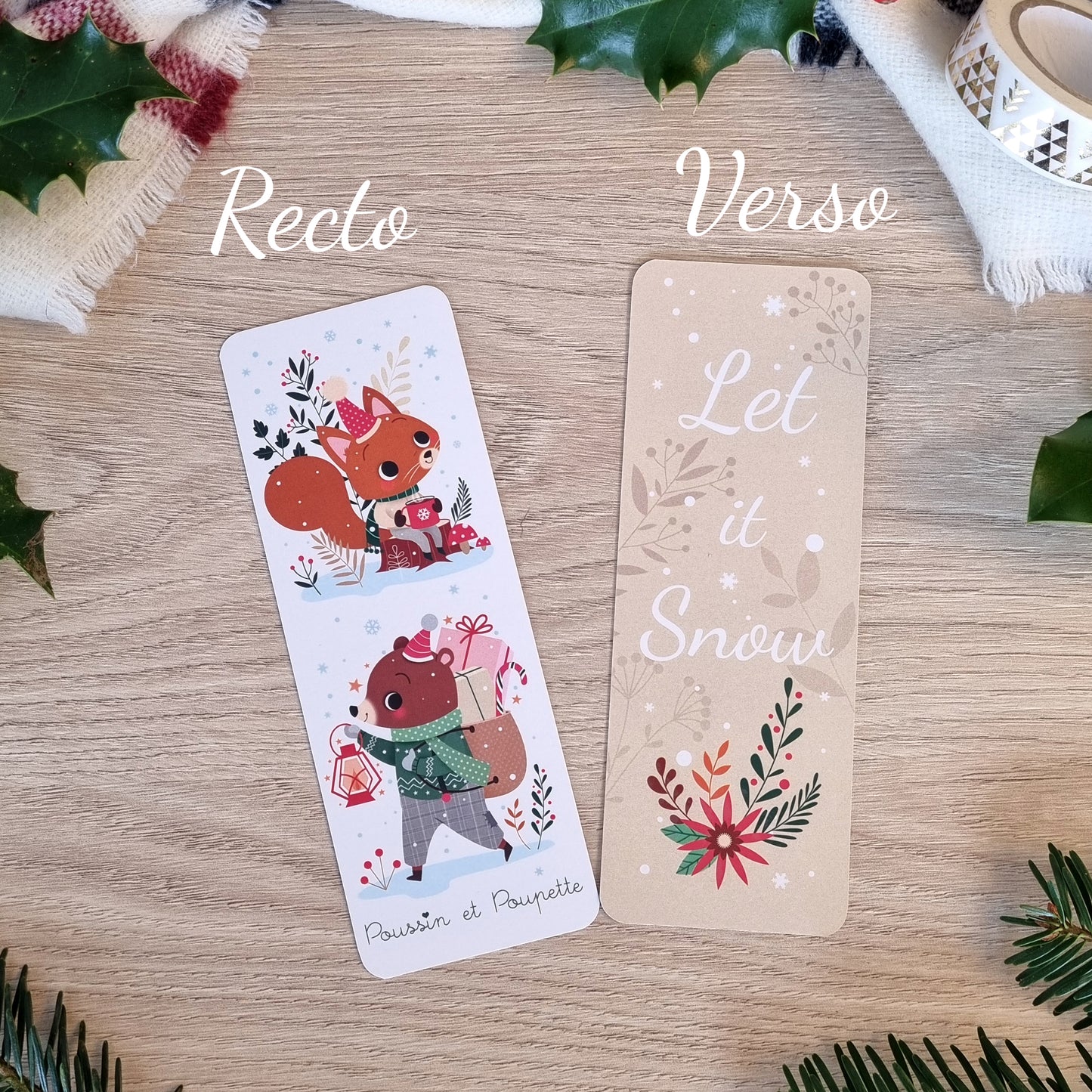 LOT 3 MARQUE-PAGES DE POCHE - PETIT FLOCONS