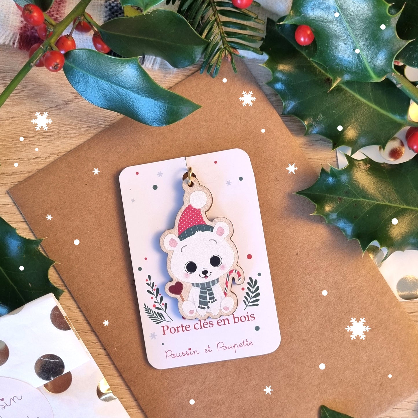 PORTE-CLES DE NOEL - PETIT OURSON