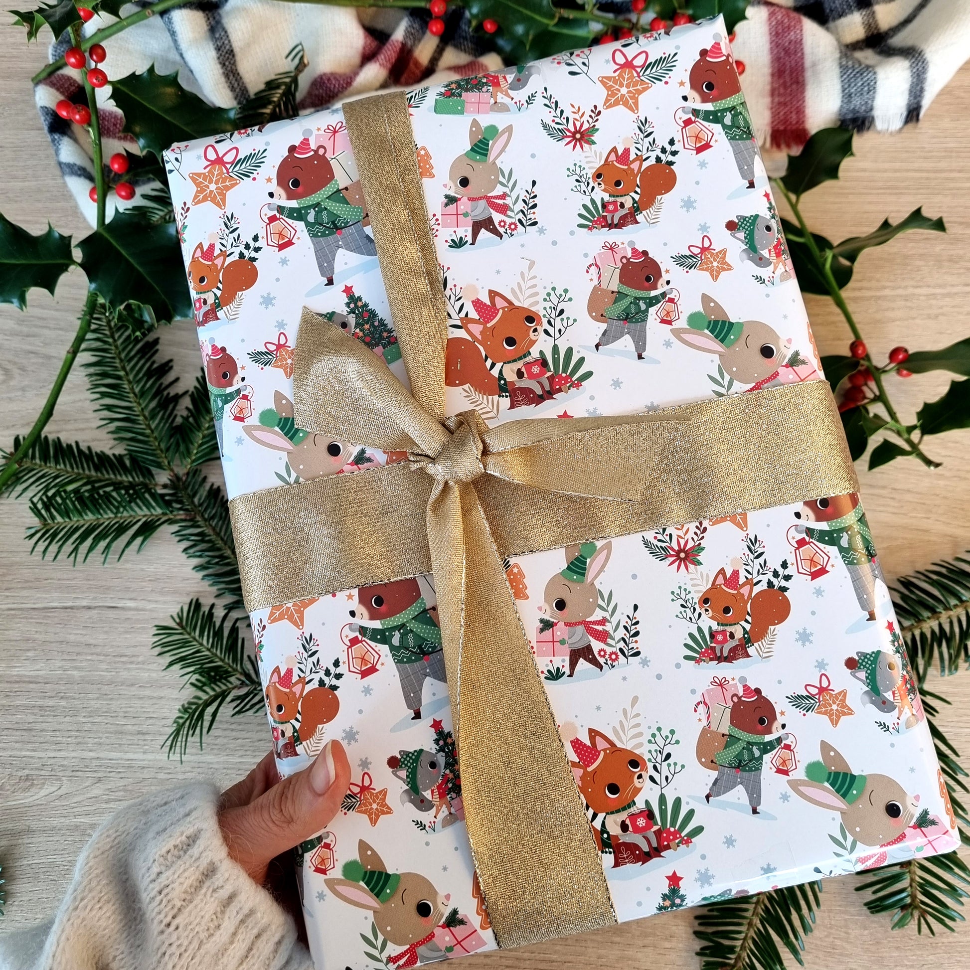 Feuille De Papier D'Emballage Cadeau De Noël, Papier Cadeau Noel
