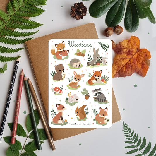 PLANCHE STICKERS - DANS LES BOIS