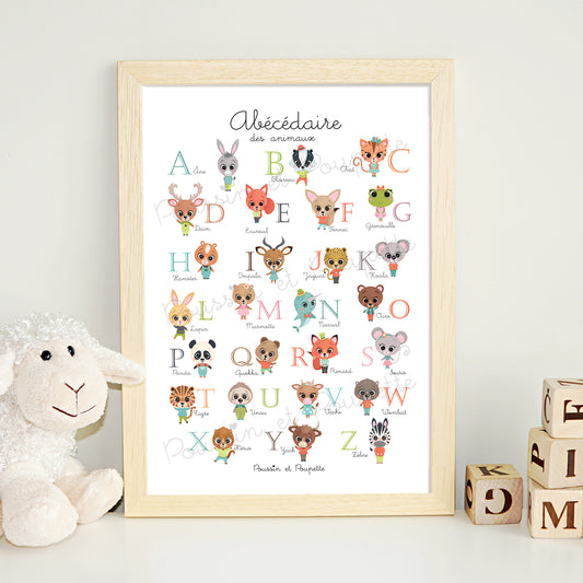 AFFICHE - ABECEDAIRE DES ANIMAUX